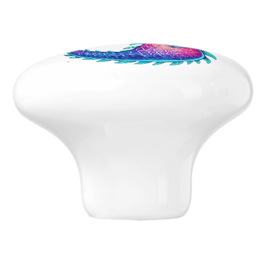 Zeemeermin meisje keramische knop (Zijkant)