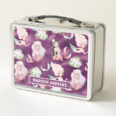 Zeemeermin Meisje Metallic Paarse Gepersonaliseerd (Achterkant)