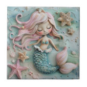Zeemeermin Meisje Ocean Tegeltje (Voorkant)
