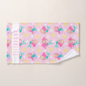 Zeemeermin Meisje Prinses Girly Roze Schalen Schat Bad Handdoek (Handdoek)