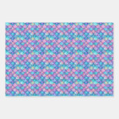 Zeemeermin meisje Verjaardag Paarse Roze Inpakpapier Vel (Voorkant 3)