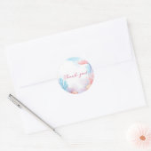Zeemeermin Meisje Verjaardagsfeest Dank u Ronde Sticker (Envelop)