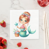 Zeemeermin Meisje Verjaardagsfeest Servetten 🧜♀️ (Insitu)