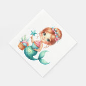 Zeemeermin Meisje Verjaardagsfeest Servetten 🧜♀️ (Hoek)