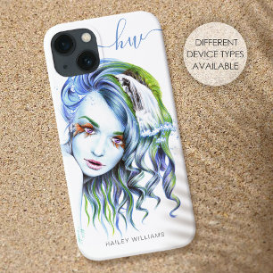 Zeemeermin meisje Water vrouw Surreal Fantasy Art  Case-Mate iPhone Case