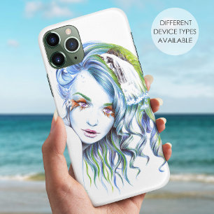 Zeemeermin meisje Water vrouw Surreal Fantasy Port Case-Mate iPhone Case