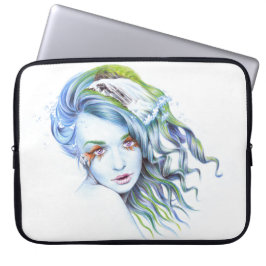 Zeemeermin meisje Water vrouw Surreal Fantasy Port Laptop Sleeve