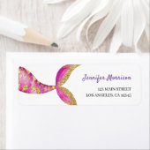 Zeemeermin Meisjes Verjaardagsfeest Retouradres La Etiket (Insitu)