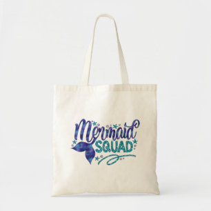 Zeemeermin - "Mermaid Squad" - Blauwgroen Alle opt Tote Bag