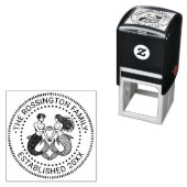 Zeemeermin Merman Sweethearts Familienaam Datum Es Zelfinktende Stempel (In situ)