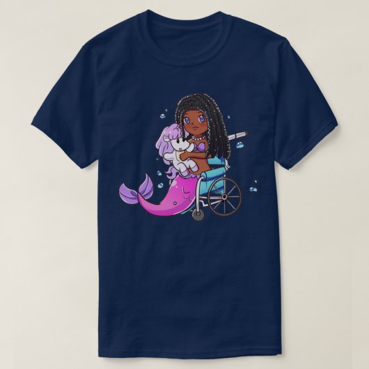 Zeemeermin met Baby Unicorn T-shirt (Design voorkant)