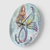 Zeemeermin met Baby zegelklok Grote Klok (Hoek)