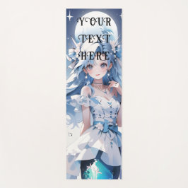 Zeemeermin met blauw haar in een blauwe jurk Custo Yogamat