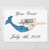 Zeemeermin met blauwe staart zwemt in Thunder_Cove (Voorkant)