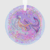 Zeemeermin met bloemen en kunst van Renee Ornament (achterkant)