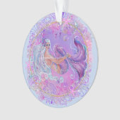 Zeemeermin met bloemen en kunst van Renee Ornament (voorkant)