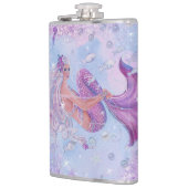 Zeemeermin met bloemen van Renee Lavoie Heupfles (Links)