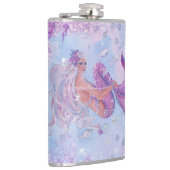 Zeemeermin met bloemen van Renee Lavoie Heupfles (Rechts)