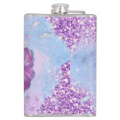 Zeemeermin met bloemen van Renee Lavoie Heupfles (Achterkant)