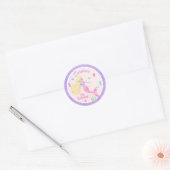 Zeemeermin met Blonde Hair & Zee Creater Birthday Ronde Sticker (Envelop)