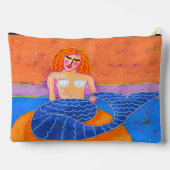 Zeemeermin met Blue Tail Abstracte kunst Etui (Achterkant)