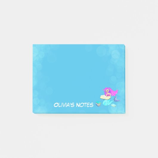 Zeemeermin met bril naam lezen  post-it® notes (Voorkant)