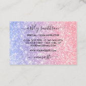 Zeemeermin met de kleur van de manonen pastel visitekaartje (Achterkant)