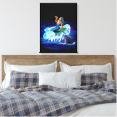 Zeemeermin met Dolfijn Canvas Afdruk (Insitu (Slaapkamer))