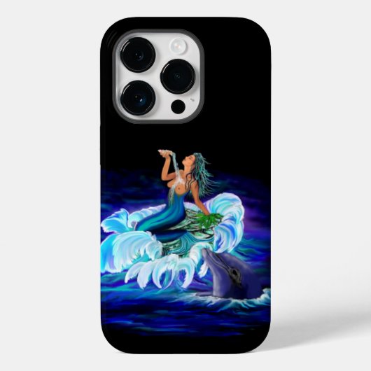 Zeemeermin met Dolfijn Case-Mate iPhone Case (Achterkant)