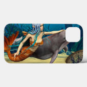 Zeemeermin met Dolfijn Case-Mate iPhone Case (Achterkant (horizontaal))