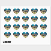 Zeemeermin met Dolfijn Hart Sticker (Vel)