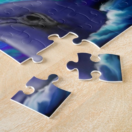 Zeemeermin met dolfijn legpuzzel (Zijkant)