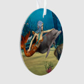 Zeemeermin met Dolfijn Ornament (voorkant)