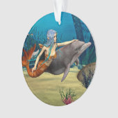 Zeemeermin met Dolfijn Ornament (voorkant)