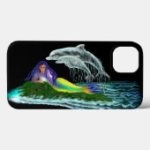 Zeemeermin met dolfijnen Case-Mate iPhone case (Achterkant (horizontaal))