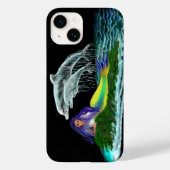 Zeemeermin met dolfijnen Case-Mate iPhone case (Achterkant)