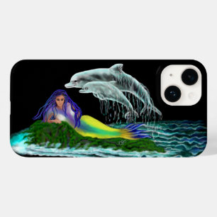 Zeemeermin met dolfijnen Case-Mate iPhone 14 hoesje