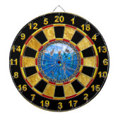 Zeemeermin met dolfijnen dartbord (Voorkant)