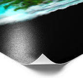 Zeemeermin met dolfijnen foto afdruk (Hoek)