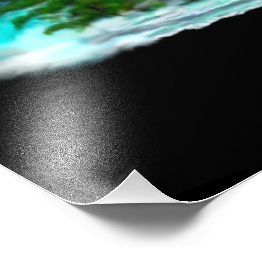 Zeemeermin met dolfijnen foto afdruk (Hoek)