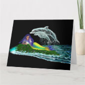 Zeemeermin met dolfijnen kaart (Voorkant)