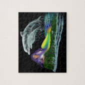 Zeemeermin met dolfijnen legpuzzel (Verticaal)