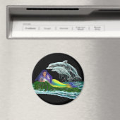 Zeemeermin met dolfijnen magneet (Insitu (Vaatwasser))