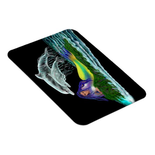 Zeemeermin met dolfijnen magneet (Rechterzijde)