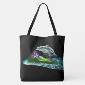 Zeemeermin met dolfijnen tote bag (Achterkant)