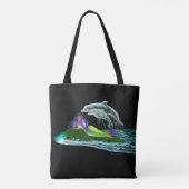 Zeemeermin met dolfijnen tote bag (Achterkant)