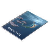 Zeemeermin met dolfijnvriendelijke Oceaan Notitieboek (Linkerzijde)