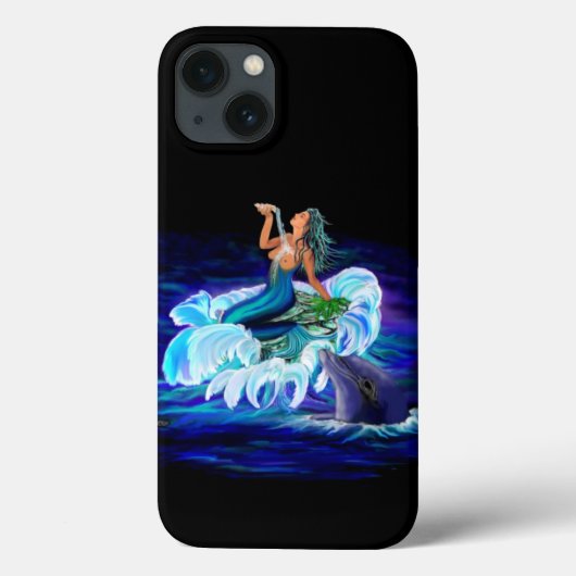 Zeemeermin met Dolphin Case-Mate iPhone Case (Achterkant)