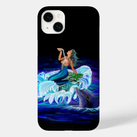 Zeemeermin met Dolphin Case-Mate iPhone Case (Achterkant)