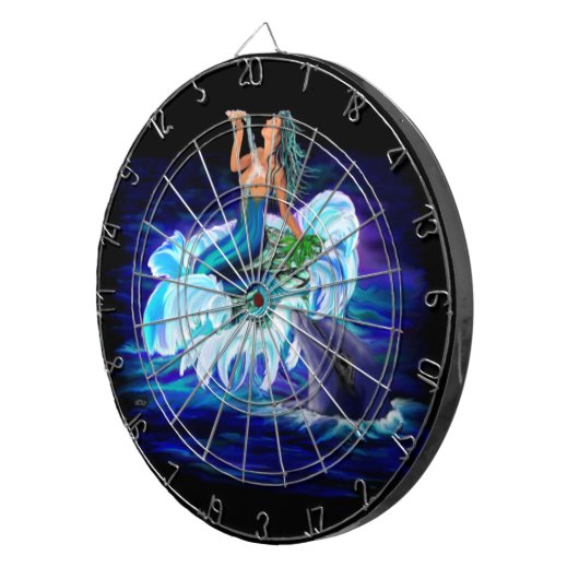 Zeemeermin met Dolphin Dartbord (Voorkant Rechts)